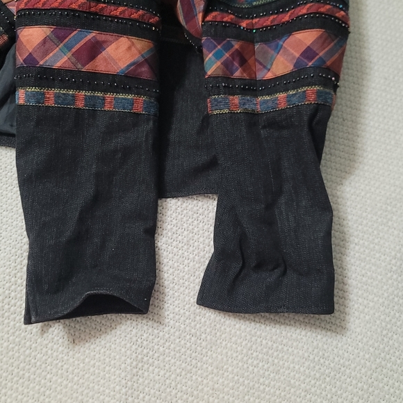 Coldwater Creek Denim Beaded Deco Open-Face Jacket Women's 14 EUC‎ - Picture 9 of 11